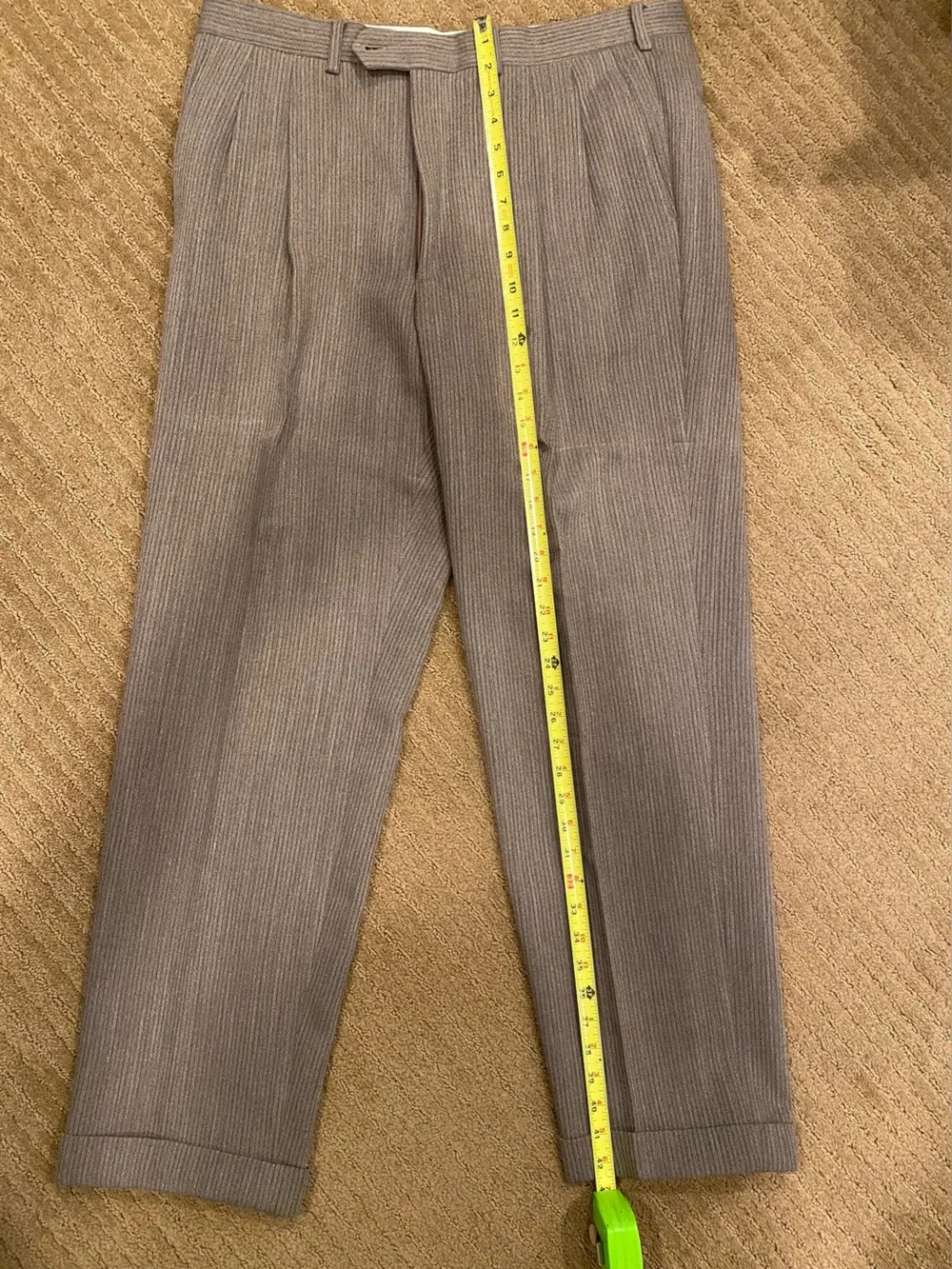 Gianfranco Ferre Men’s Wool Pleated Trousers in Beige Christian Dior